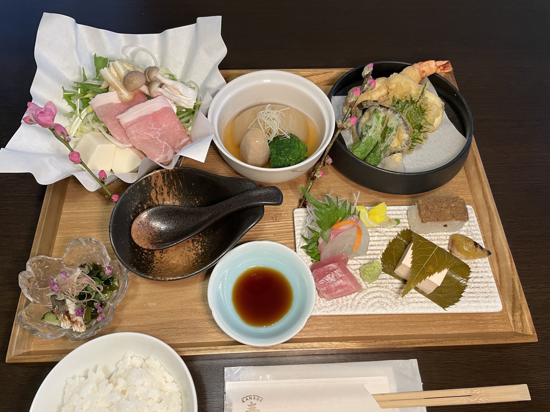 海老と季節野菜の天麩羅御膳